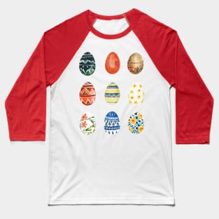 Colorful Easter Eggs Baseball T-Shirt